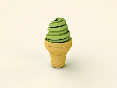 Mcdonald's Ice Cream Cone c4d cone cream ice matcha mcdonalds