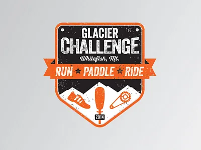 Glacier Challenge Logo bike paddle ride run triathlon