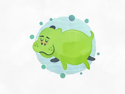 Hippo Style Exploration childrens book cute hippo watercolor