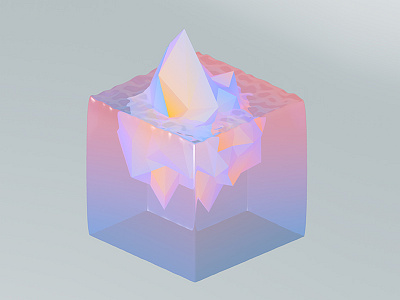 Glacier Cube 3d c4d cinema4d cube design