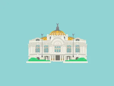 Palacio de Bellas Artes adamo boari alberto j. pani architecture arquitectura ilustrada artes bellas cdmx federico ernesto mariscal piña illustration mexico palace vector