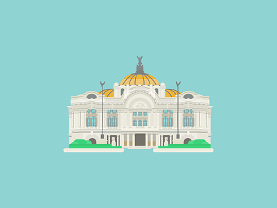 Palacio de Bellas Artes adamo boari alberto j. pani architecture arquitectura ilustrada artes bellas cdmx federico ernesto mariscal piña illustration mexico palace vector