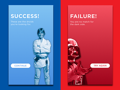 011 011 blue dailyui darthvader failure interface red skywalker starwars success ui ux