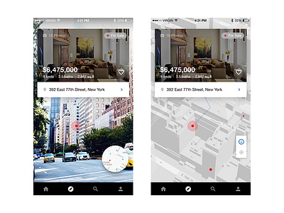 Real Estate - AR apartment app ar augmented building city house map mobile new york real estate ui