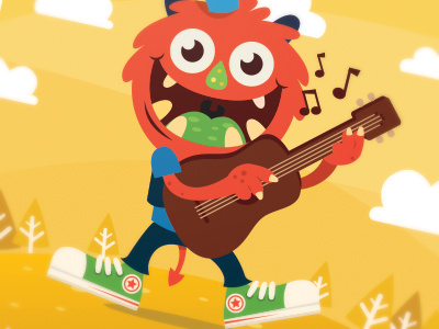 Kid Party Flyer - NextDayFlyers interview cartoon children flyer funny guitar illustration interview kid mascot monster party tips