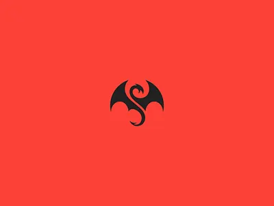 Dragon slayer dragon logo mark mythology sign slayer wings