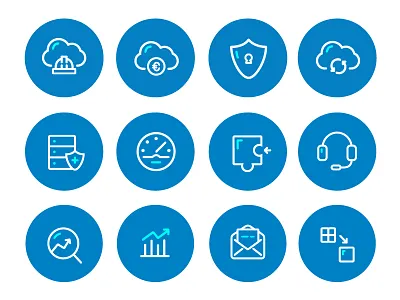 Business Icons business cloud icons illustrator