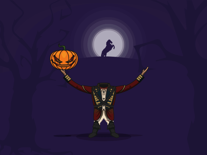 Headless Horseman dark halloween headless headless horseman horseman jack o lantern pumpkin red coat sleepy hollow