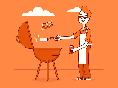 It's barbecue time barbecue bbq graphic illustration