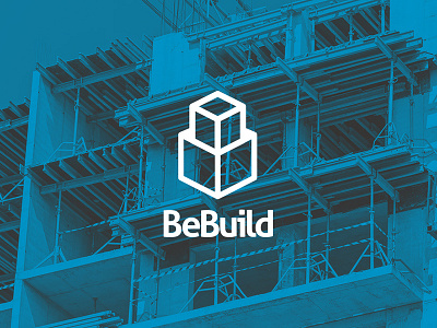 Logo for BeBuild build building clean construction cube graphic design icon ivandd line logo modern