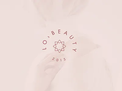 Lo beauty logo WIP circle flower hardline line logo logotype pink