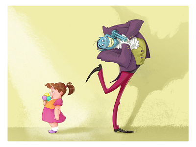 Excited Vampire character child children concept concept art fat icecream kid lunch vamp vampire