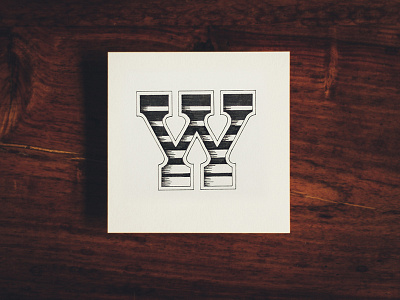 W 36daysoftype analog hand lettering paper w