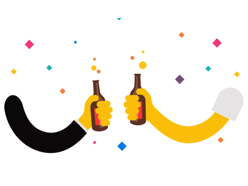 Cheers animation beer cheers gif illustration party