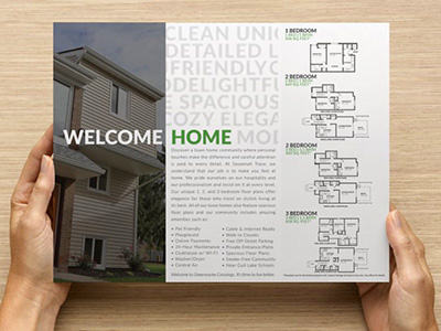 Tri-Fold Mock Up management mock property trifold up