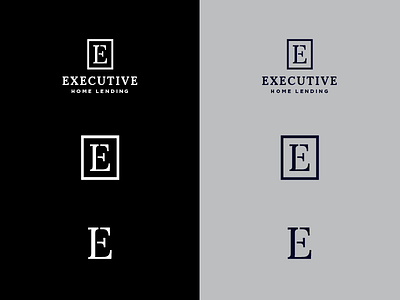 Executive Home Lending Logo executive finance home lending loan logo mortgage