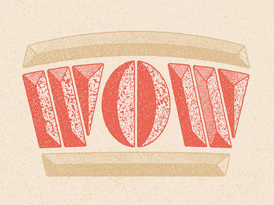 Wow - Stencil - Bevel - Texture Experiment bevel design drawing illustration inktober lettering sketch stencil type typography