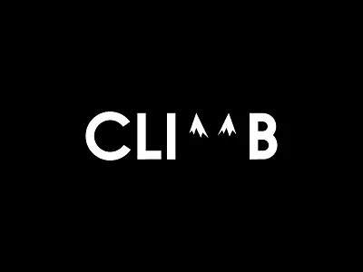Climb climb high logo mountain rock climbing snow trip
