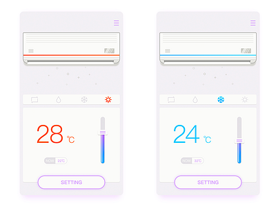 Daily UI #007 Setting air conditioner daily ui dribbble icon invite setting shanghai simple temperature ux