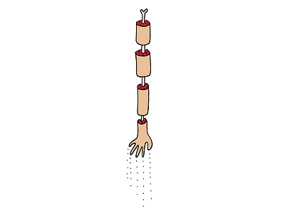 There seems to be a disconnect 2d arm bone bones drawing graphic illustration limb magic. illustrator sketch