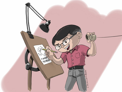 Tin Can Remote blog cover digital inks illustration morning routine sketchbook pro working remote
