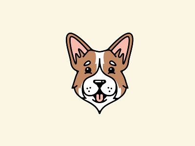 Corgi corgi dog line weight pembroke stroke vector
