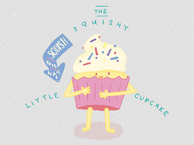 The Squishy Little Cupcake birthday character cupcake digital download illustration lettering sprinkles