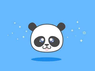 Sparkle Panda blue illustration panda sparkle vector