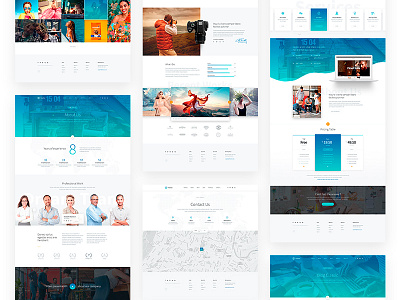 Futurico clean gradient seo template theme web web design website