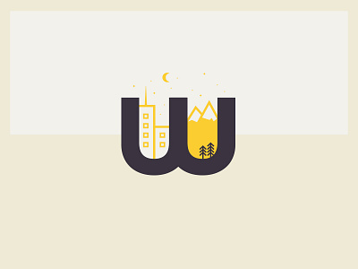 W Icon Work city clipart icons mountains rural urban w
