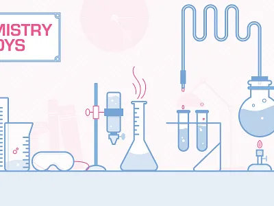Chemistry chemistry illustration stem toys vector illustration