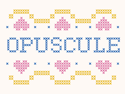 Opuscule cross stitch handlettering lettering type type design typography word of the day