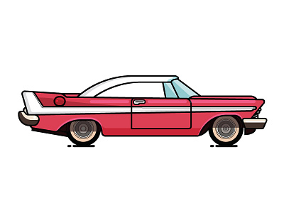 365 Project 15/365 1958 Plymouth Fury 365 project car illustration line art vector vintage