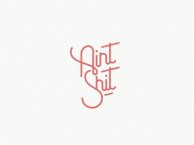 Aint Shit custom type lettering logotype modern script type typography wordmark