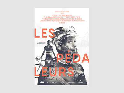 Les Pédaleurs affiche art direction black whote bw exposition film graphic design movie multi photography poster transmedia