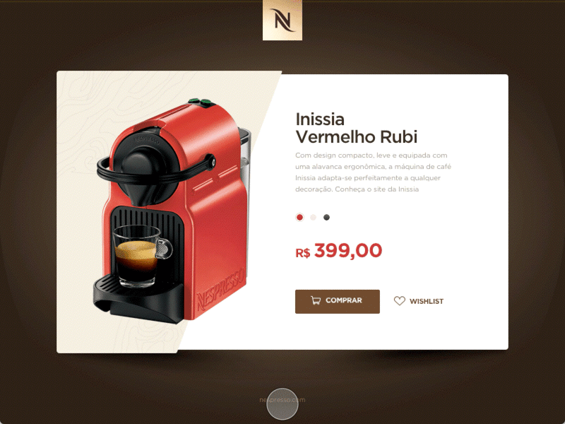 #03 | Single Product | 30 Days of UI Challenge challenge chart coffee concept design ecommerce nespresso principle single product ui ux