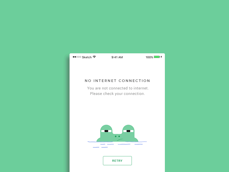 No Internet gamification animation character design death error flat gamification gif illustration interaction missing no internet retry