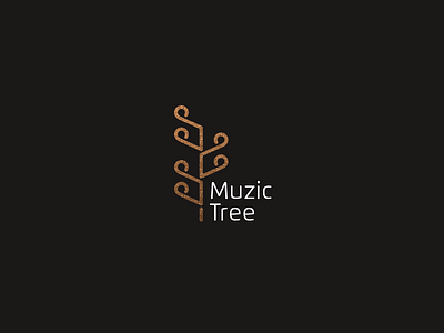 MuzicTree Logo ( Music notes + Tree ) branding icon idea identity illustration logo mark minimal monogram music symbol