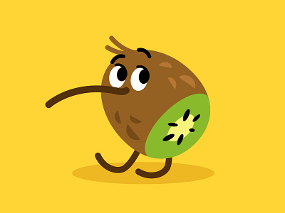 KeyWe cartoon character design illustration kiwi vector