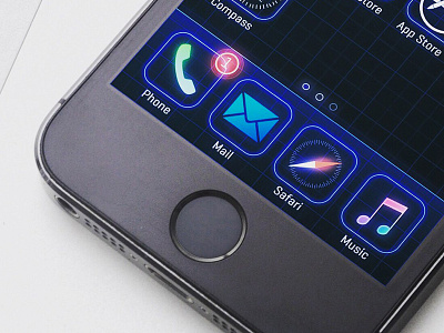 IOS space concept app concept futuristic ios neon space tron