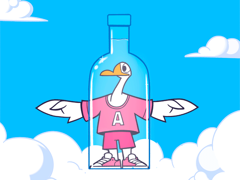 Absolut Guskov animation breakdance cartoon gif goose loop uprock wave