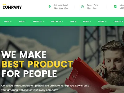 Finance & Business WordPress Theme - The Company business commerce corporate e commerce gallery mobile multi purpose page builder revolution seo slider unlimited