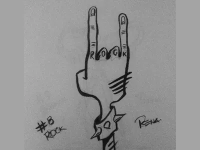 Inktober - Day 8 - Rock inktober intober2016