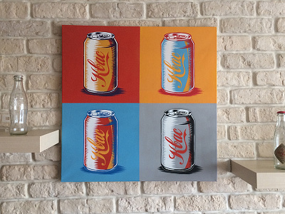 Canvas canvas coca cola illustration spray stencil