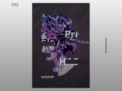 Meduzaa - Poster design geometry illustration line medusa poster sculpture snake snakes text