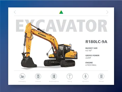 Hyundai Construction Product Module Concept v.2 construction equipment excavator heavy equipment hyundai iconography interface ui