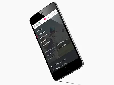 Mobile navigation app dark golf ia menu navigate navigation sport ui