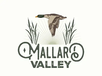 Mallard duck hunting nature retro vintage