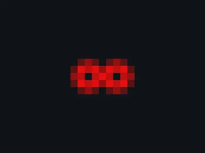 Infinite Pixels logo infinite symbol infinte pixels red