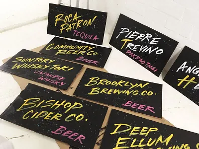 Street Style Lettered Signs beer brewery brush dallas event food italic lettering paint street signs street style